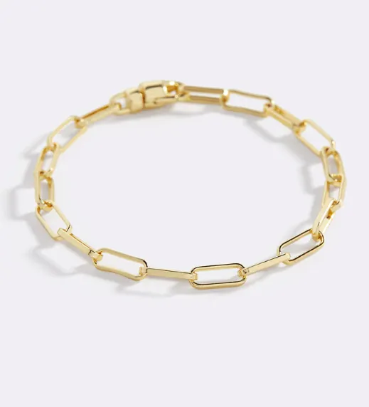 Open Link Paperclip Chain Bracelet